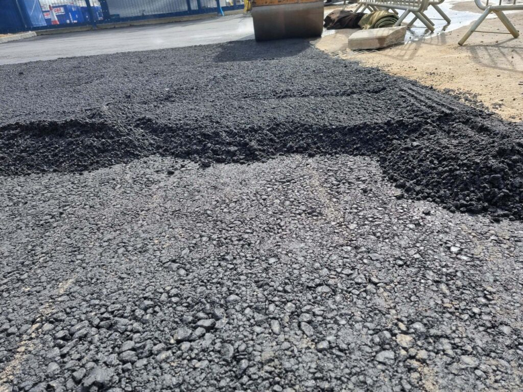 This is tarmac being laid by Sheppey Driveways